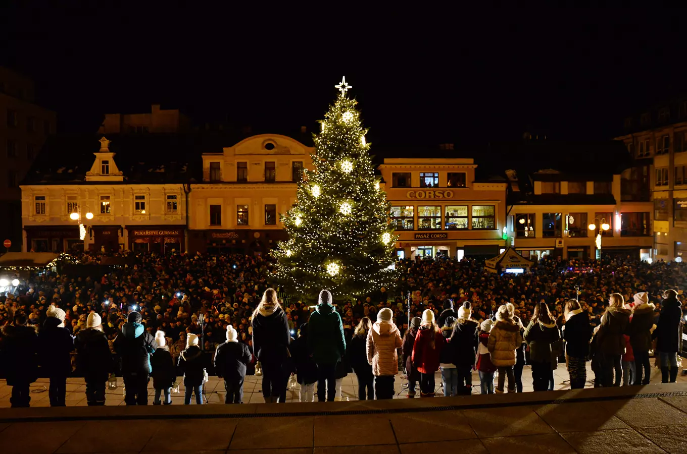 Rozsvícení vánočního stromu Jablonec nad Nisou