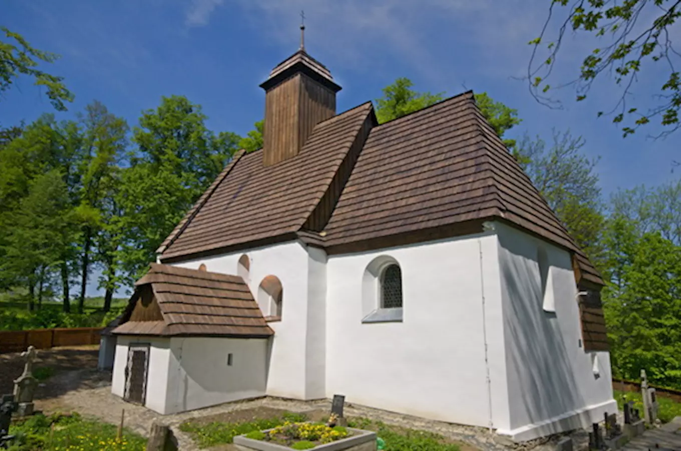 Filiální kostel sv. Kateřiny s ohradní zdí ve Štramberku