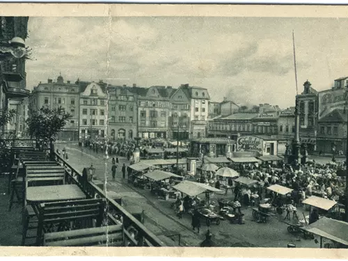 Ostravou po stopách Šikmého kostela, pohled z balkonu kavárny Union, foto Archiv města Ostravy