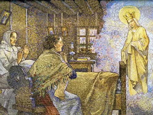 Filipov_mozaika zjevení Panny Marie dne 13 1 1866_foto Jirí Stejskal
