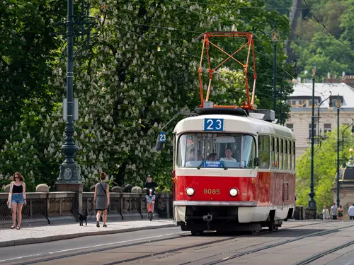 Nostalgická tramvajová linka č. 23 v Praze