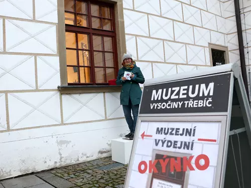 Muzejní výdejní okýnko Muzea Vysočiny Třebíč