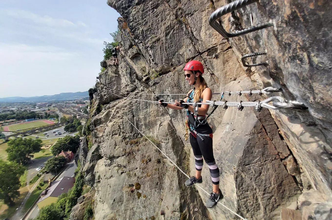 Via ferrata v Děčíně na Pastýřské stěně