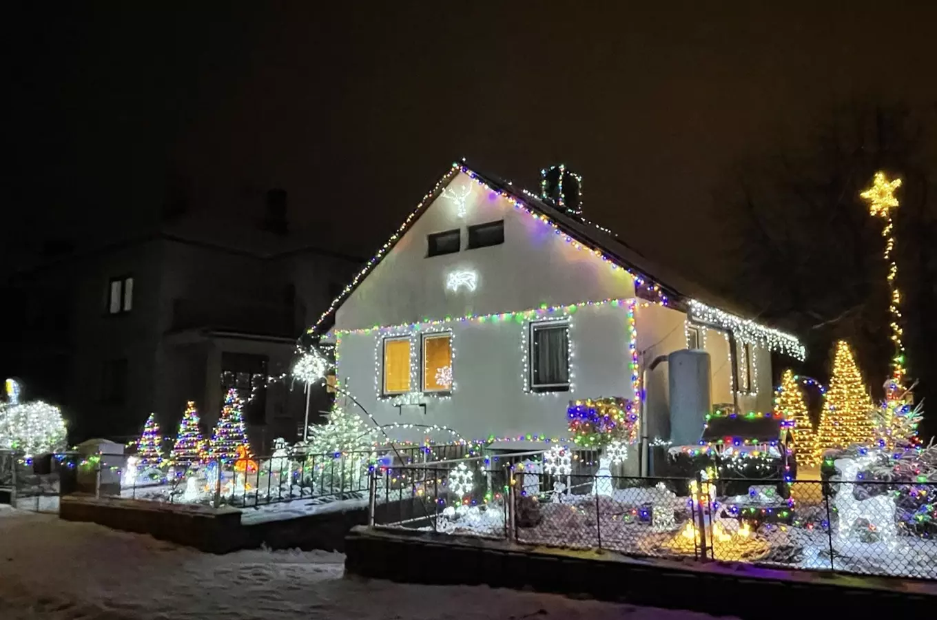 Osvětlený dům Polička