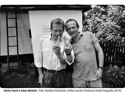 Václav Havel a Adam Michnik