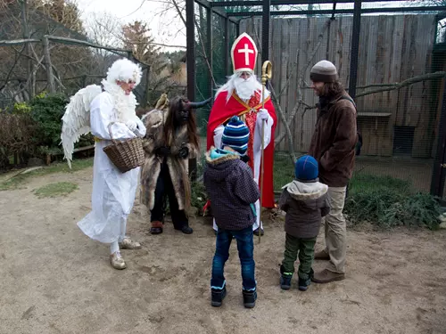 Mikuláš, čert a anděl v Zooparku Zájezd