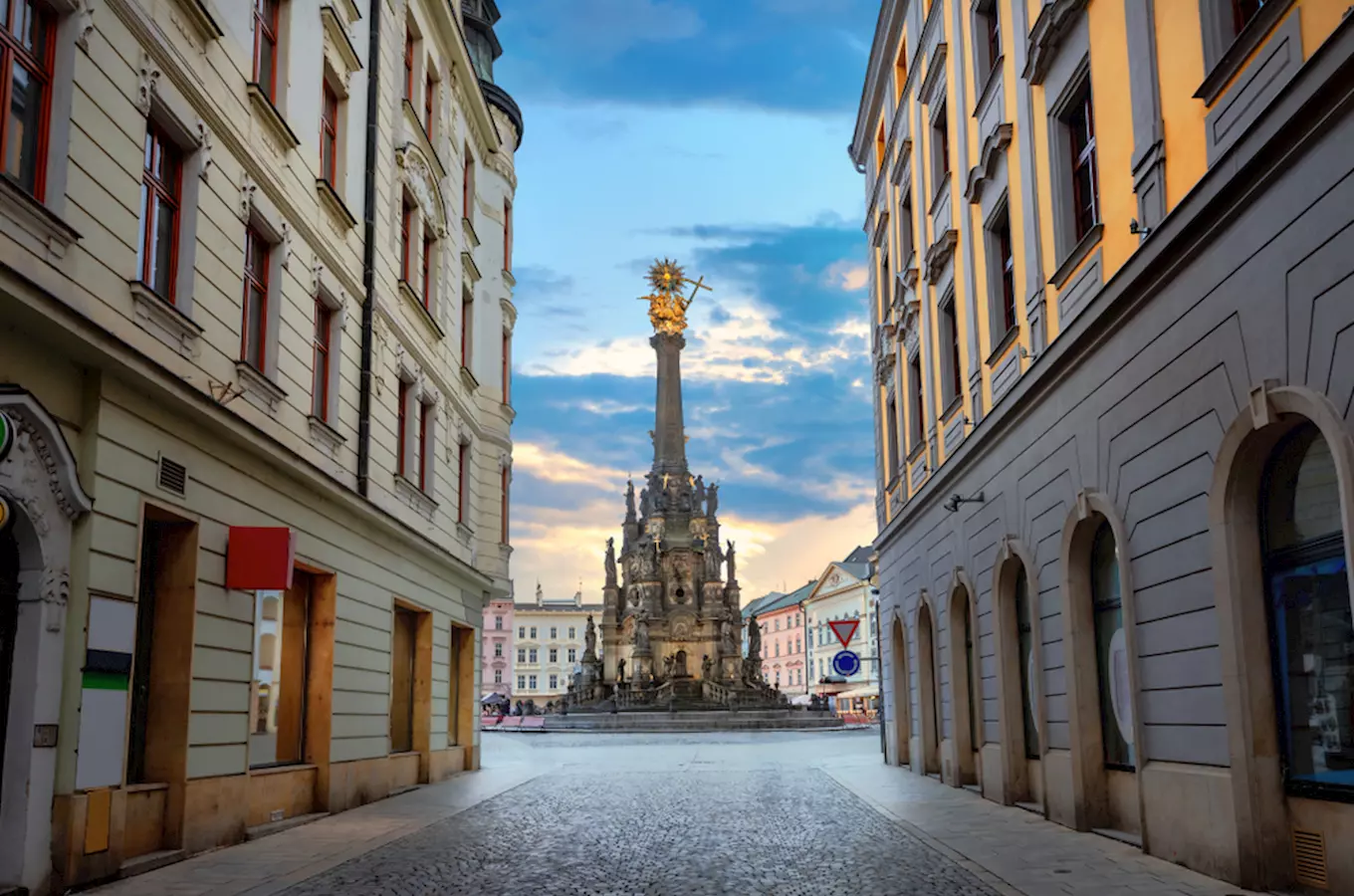 barokní sloup Nejsvětější Trojice v Olomouci, kudy z nudy