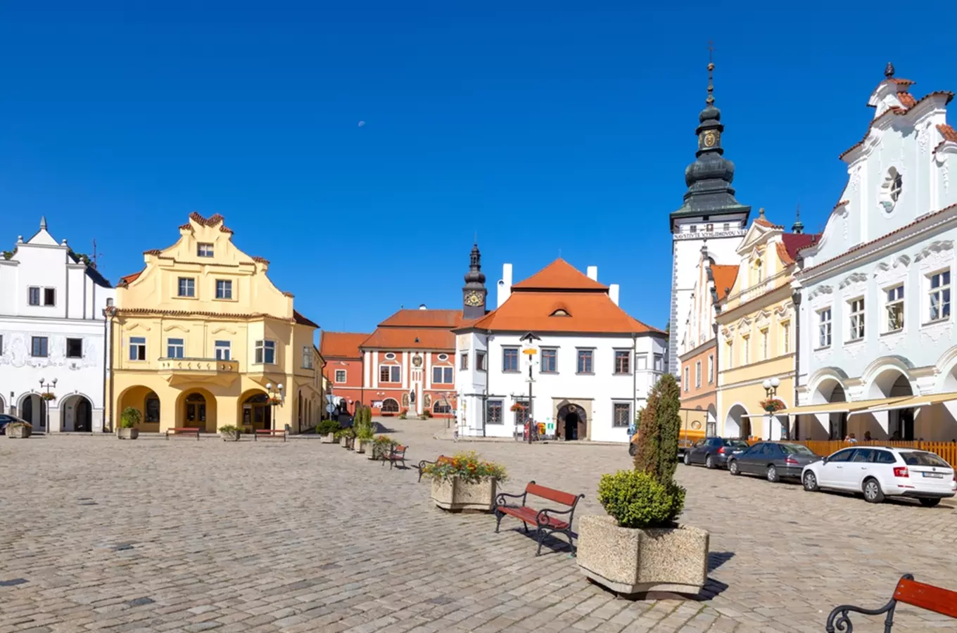 Vyhlídková věž kostela sv. Bartoloměje v Pelhřimově