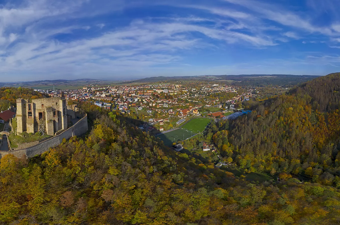 Hrad Boskovice – rozsáhlá zřícenina původně gotického hradu