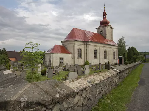 Barokní kostel sv. Vavřince u Kamenického Šenova 