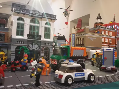 diorama města Lego