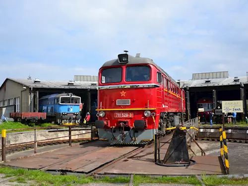 Expozice historických kolejových vozidel ČD – železniční muzeum v Olomouci
