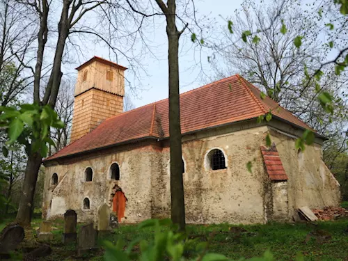 Zaniklá obec Pelhřimovy s kostelem sv. Jiří u Slezských Rudoltic