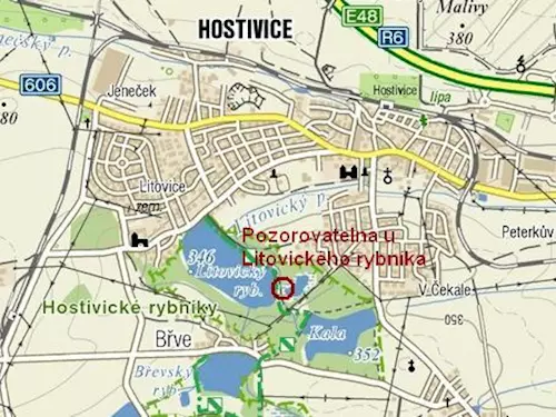 Mapka Hostivických rybníku