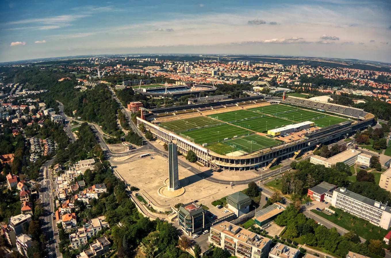 Strahovský stadion v celé své kráse. 