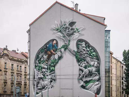 Mural Silný dech