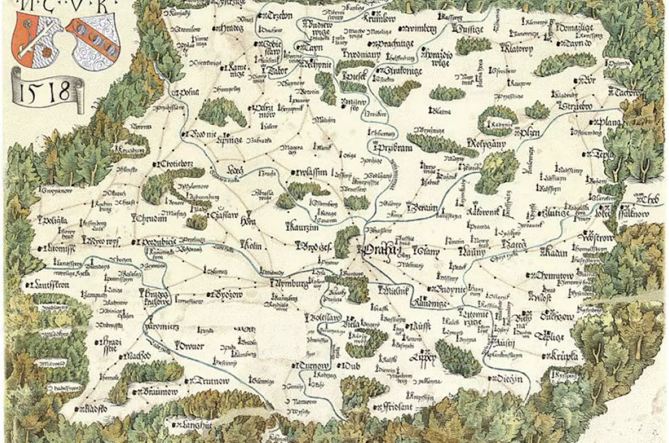 Nejstarší tištěná mapa Čech - šifra Mistra Klaudiána
