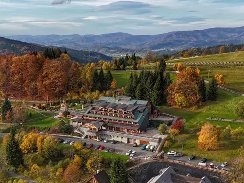 Pohled na hotel z výšky