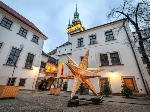 Vánoční hvězda moravských bratří v Brně