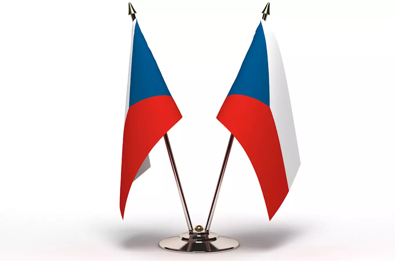 Český den s českými vlajkami v Pelhřimově
