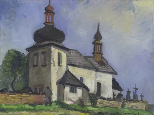 Autor: Věra Jičínská, Kostel sv. Ducha v Dobrušce, 1931 (VMD)