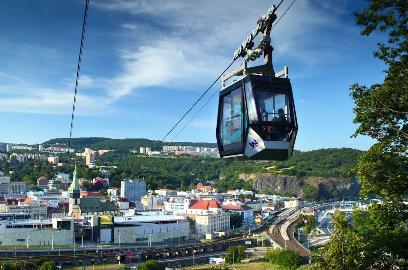 Nejdelší lanovka bez podpěrných sloupů – lanovka na Větruši v Ústí nad Labem