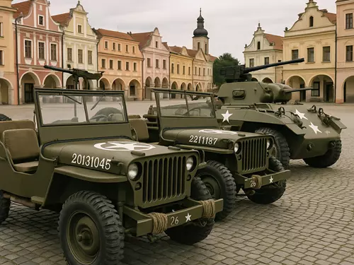 Výstava vojenských historických vozidel