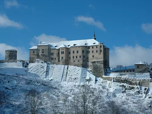 Hrad Český Šternberk v zimě