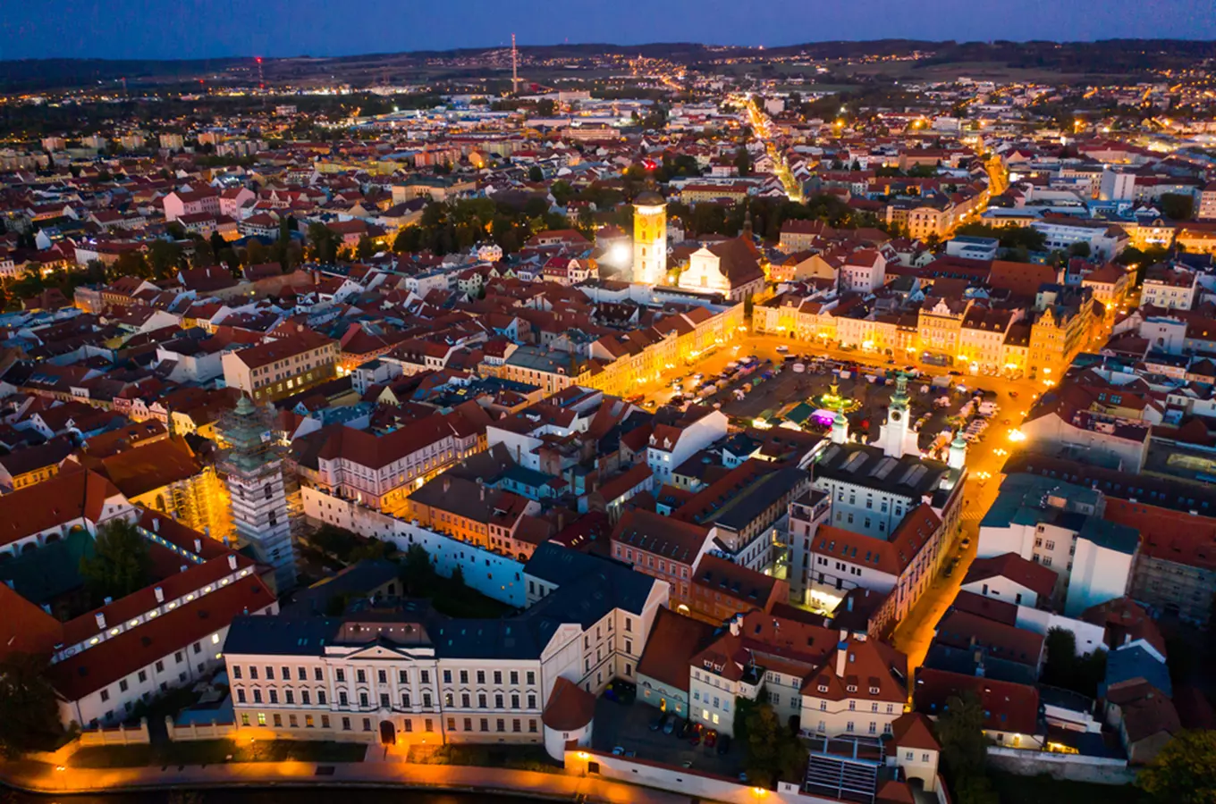 Náměstí Přemysla Otakara II. v Českých Budějovicích