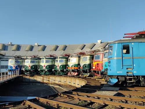 Expozice historických kolejových vozidel ČD – železniční muzeum v Olomouci