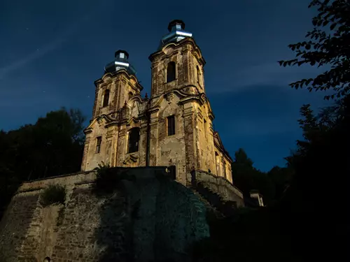 Poutní místo Skoky u Žlutic – poutní kostel Navštívení Panny Marie ve Skocích