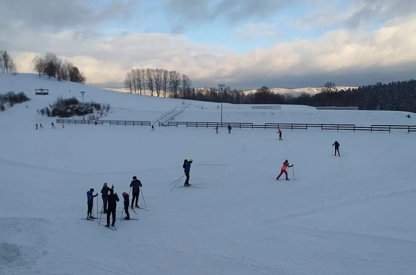 Okruhy na běžky ve sportovním areálu Vesec 