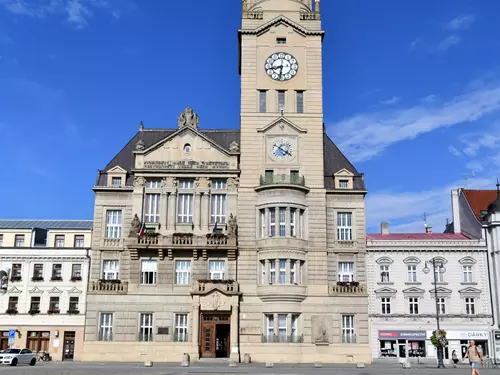 Nová radnice s orlojem a vyhlídkovou věží v Prostějově