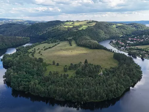 Solenická podkova viewpoint - a romantic view of the Vltava meander