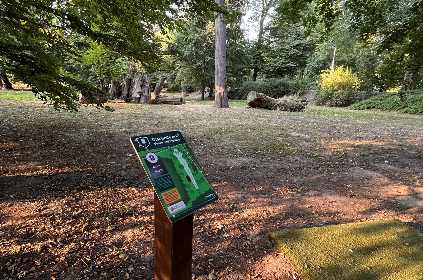 Discgolf v zámeckém parku ve Veselí nad Moravou