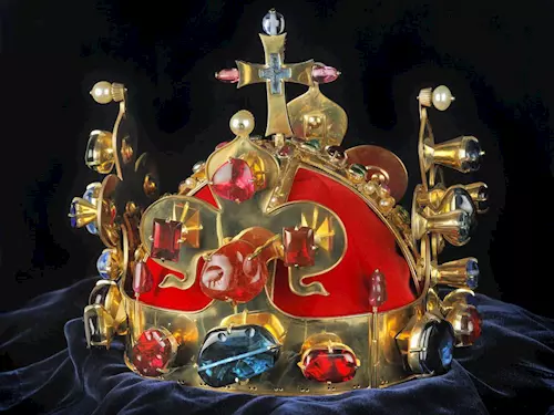 Kopie Svatováclavské koruny na hradě Veveří