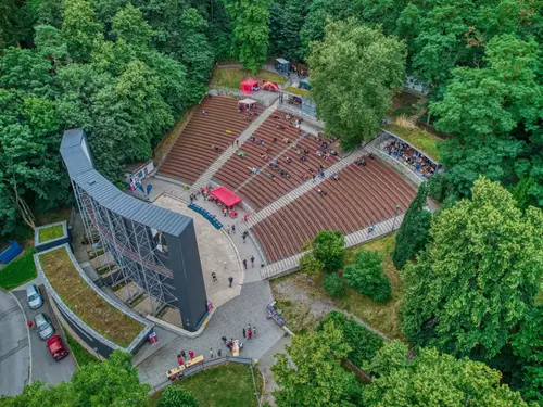 Promítání v letním kině v Boskovicích