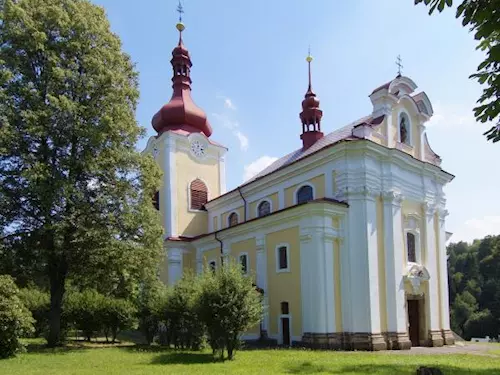 Barokní kostel sv. Kateřiny Alexandrijské Sloup v Čechách