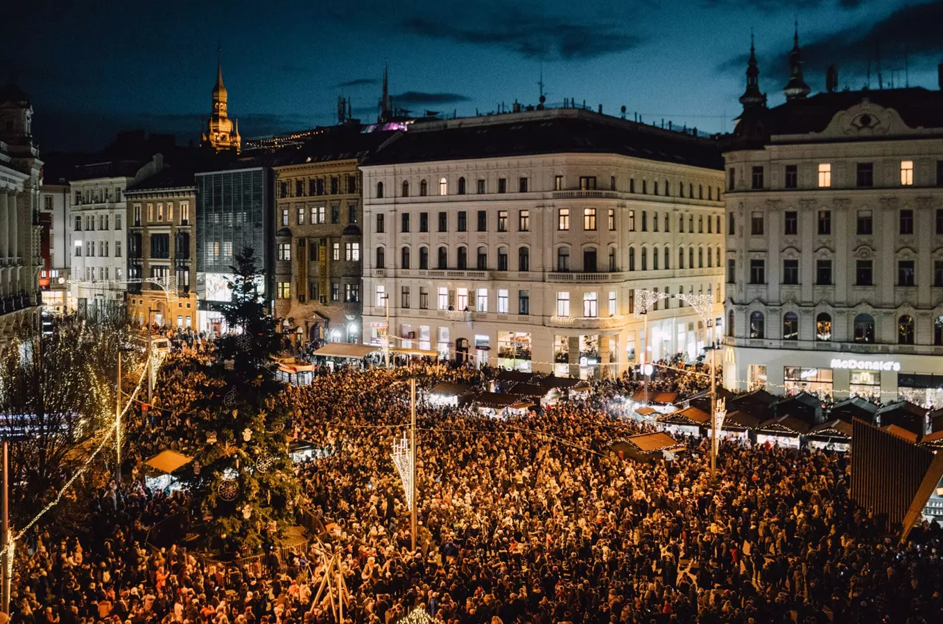 Rozsvícení vánočního stromu v Brně 2024