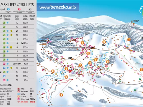 Mapa skiarealu