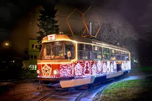 Vánoční tramvaj v Brně