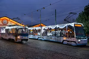 vánoční tramvaje