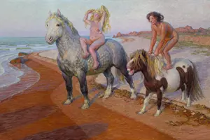 Nahé ženy na koních