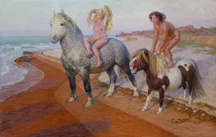 nahé ženy na koních
