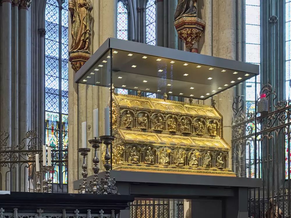 Relikviář v katedrále v Kolíně nad Rýnem