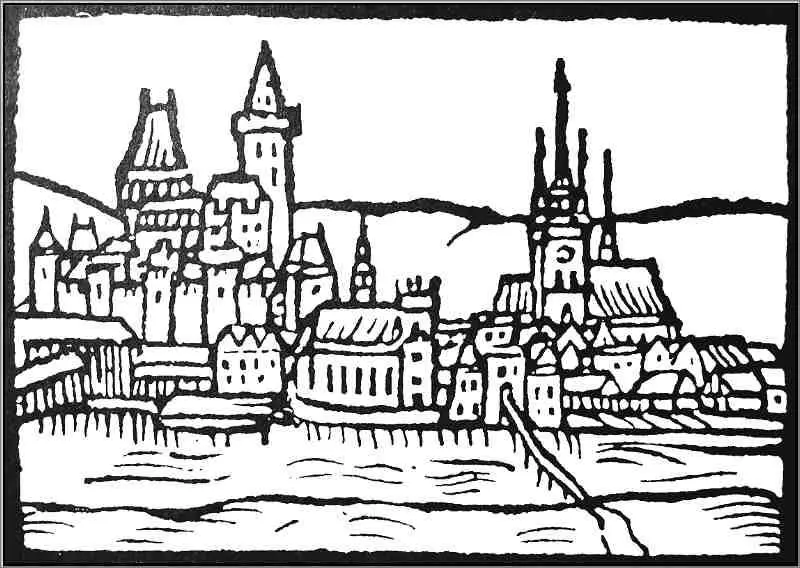 Přerov s bratrským sborem roku 1593 na vedutě Jana Willenbergera