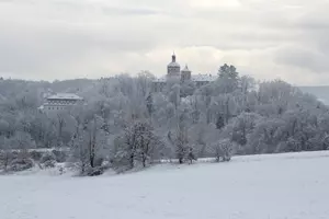 Hrad Grabštejn v zimě